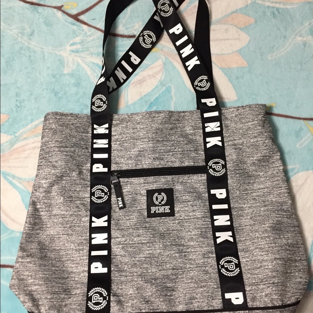 VS PINK gray tote